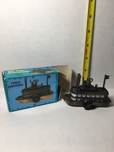 Vintage Die-Cast Miniature Antique Bronze Finish Paddle Boat Pencil Sharpener - Picture 1 of 7
