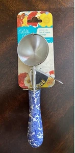 The Pioneer Woman Blue Heritage Floral Eisportionierer Edelstahl Neu in Verpackung ~NEU~ - Bild 1 von 3