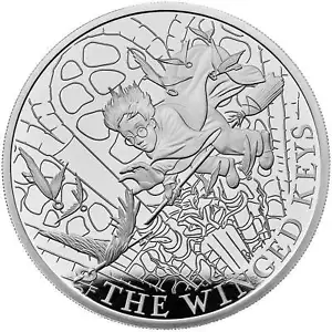 2024 UK £2 Harry Potter- Winged Keys 1oz Silver - Picture 1 of 8