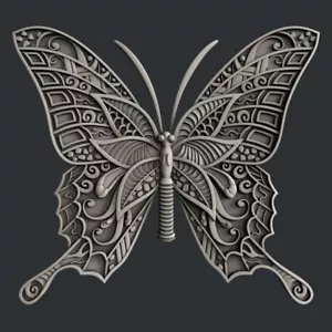 3d STL models for CNC, Artcam, Aspire, relief  butterfly - Picture 1 of 4