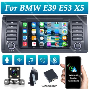 7" For BMW E39 E53 X5 GPS Nav Android 13 Car Stereo Radio CarPlay BT with Camera - Picture 1 of 18