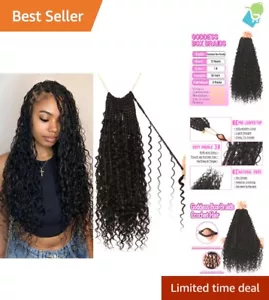 Pre-Looped Goddess Box Braids - 8 Packs of Soft Synthetic Hair for Black Women - Picture 1 of 9