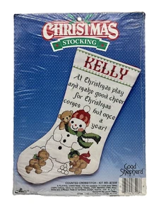 GUTER HIRTE gezähltes Kreuzstich-Set #87208 Weihnachtsstrumpf Schneemann Bären - Bild 1 von 6