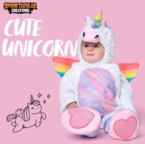 NEW Unicorn Halloween Costume 12-18 Months Baby Infant Toddler Dress Up - Picture 1 of 10