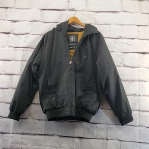 VOLCOM Jacket Mens Small Softshell Full Zip Long Sleeve Lined Black - Picture 1 of 9