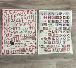 Hojas adhesivas Susan Branch rosa lunares y letras del alfabeto acolchadas 8,5"x11" - Imagen 1 de 4