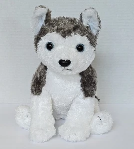 Ty Silk Husky Slush Plush Gray White Blue Eyes Puppy Dog Stuffed Animal 2001 12" - Picture 1 of 10