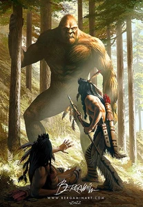 Der Yeti Poster - Illustration signiert von Claudio Bergamin - Bild 1 von 3