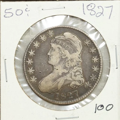 1827 Capped Bust Half Dollar 50c *Circ Cam* - Image 1 of 2
