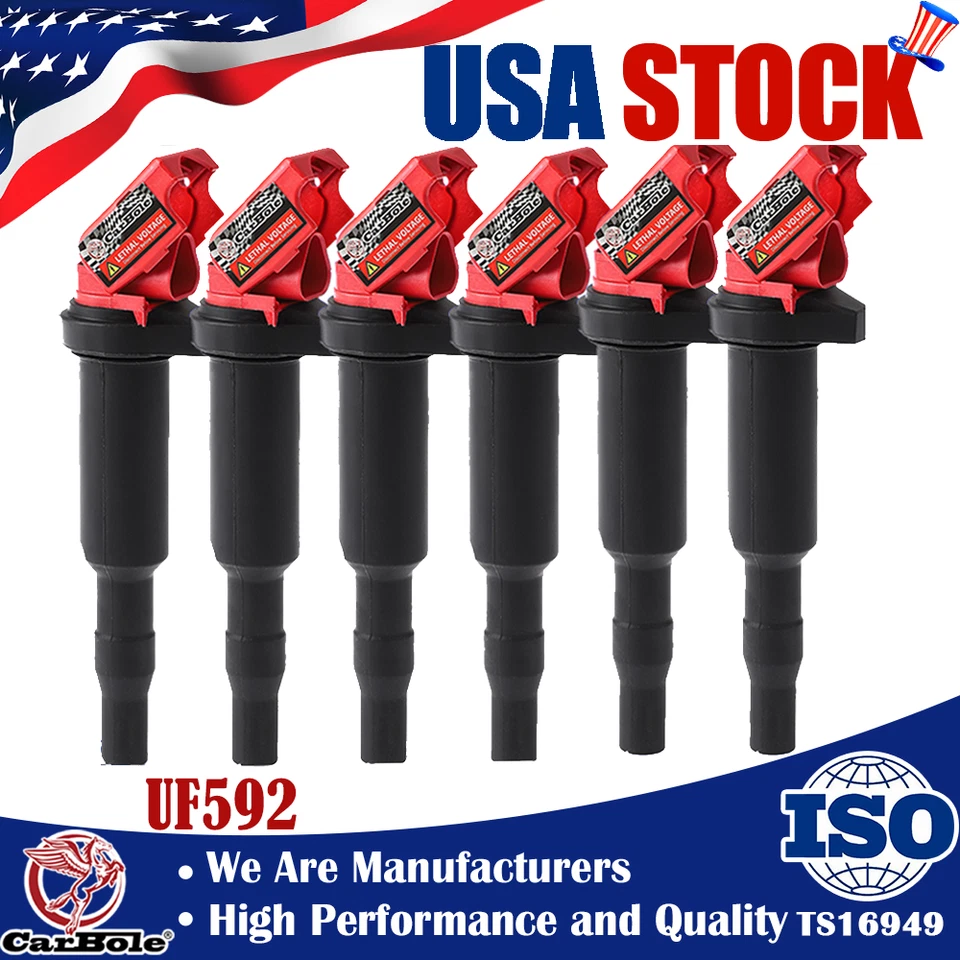 6X Bobinas de encendido de alto rendimiento UF592 para BMW 328i 535i 550i 750i X3 X5 X6 EE. UU. Foto 1 de 4