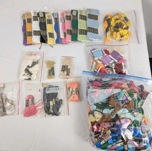 Large Lot of Embroidery Floss 250+ Some New Some Used Mixed Brands - Picture 1 of 14
