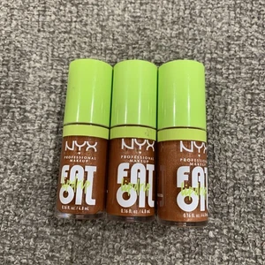 3X NYX Fat Oil Lip Drip Gloss Follow Back, Hydrating High-Shine Gloss - Bild 1 von 3