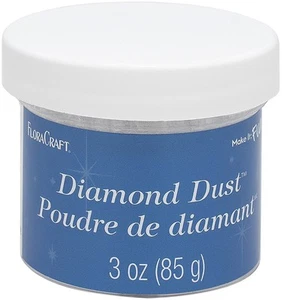 6 Pack FloraCraft Diamond Dust Glitter 3oz-Clear Glass F600 - Picture 1 of 3