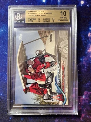 Actualización Topps 2018 #US158 SHOHEI OHTANI/MIKE TROUT Rookie RC BGS 10 impecable Foto 1 de 2
