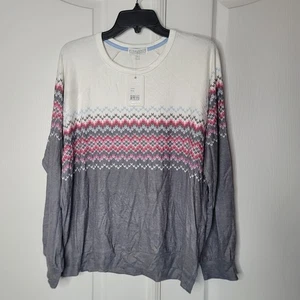Suéter PJ Salvage Estilo Nórdico Manga Larga Talla Grande Tejido Ombre - Imagen 1 de 5