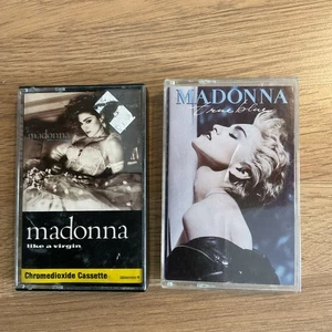Madonna - Like A Virgin and True Blue 2 x cassette tape album 1980s - Picture 1 of 5