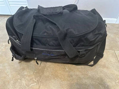 Eddie Bauer Black Duffel Travel Bag with Shoulder Strap External Pockets 23x12x7 - Image 1 of 4