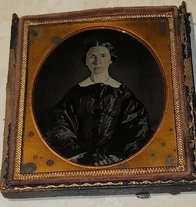 FOTOGRAFÍA ANTIGUA DAGUERROTIPO DE UNA MUJER DAMA - Imagen 1 de 5