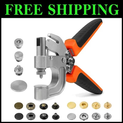 Snap Button Kit with Pliers, 40 Sets 12.5mm Snaps, 4 Colors - Image 1 of 4