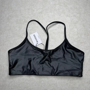 Sujetador deportivo All Access Bandier negro brillante Top grande gimnasio ropa deportiva nuevo con etiquetas talla L - Imagen 1 de 4