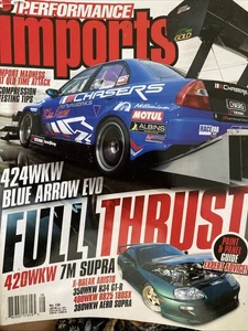 Revista para autos Performance Imports #156 “Empuje completo” póster extraíble en el interior - Imagen 1 de 2
