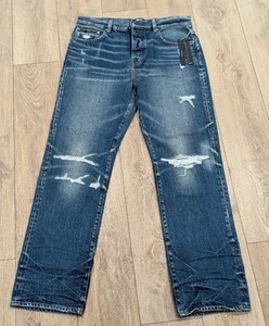 $ 990 Amiri gebrochenes gerades Bein Herrenjeans River Indigo 32 - Bild 1 von 14