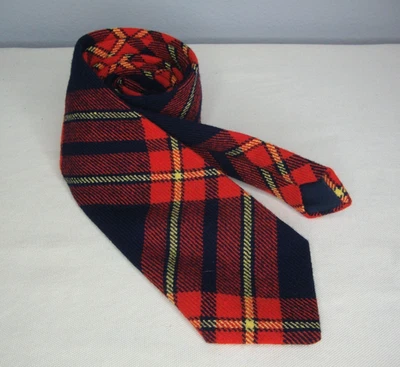 Corbata Oficial Tartán Salvación Ejército Escocés a Cuadros Para Hombre 100% Lana Roja Negra Foto 1 de 3