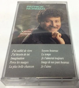 PATRICK NORMAN tape cassette SOYONS HEUREUX  1988 Star Records Canada STR-4-8009 - Picture 1 of 6