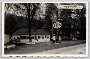 Esso Gas Station Normanskill Park Duanesburg New York NY 1946 Postcard - Picture 1 of 2