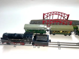 Märklin Spur 0 Personenzugset Dampflok R66 12920 3 Donnerbüchsen Brücke Bastler - Bild 1 von 12