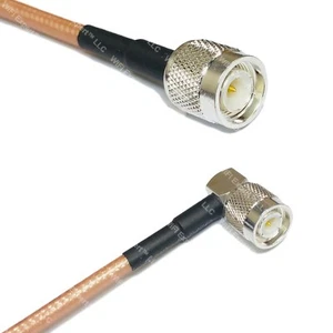 RG400 Silber TNC STECKER auf TNC Stecker Winkel Koaxial RF Kabel USA Lot - Bild 1 von 1