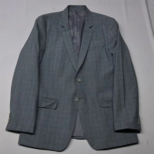 Calvin Klein XL Gray Glenn Check Infinite Slim Fit Blazer Suit Jacket Sport Coat - Picture 1 of 12