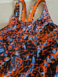 SPEEDO Youth One Piece Swimsuit Racing Cut Pro Y Back RedOrange/Black Sz 8/24 - Picture 1 of 8