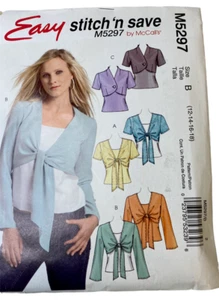 Easy Stitch n Save McCalls M5297 Shrug Pattern Size B 12 to 18 Uncut - Picture 1 of 1
