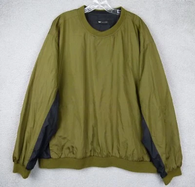 Chaqueta cortavientos pulóver de poliéster verde/negro reversible XL Wedge para hombre Foto 1 de 4