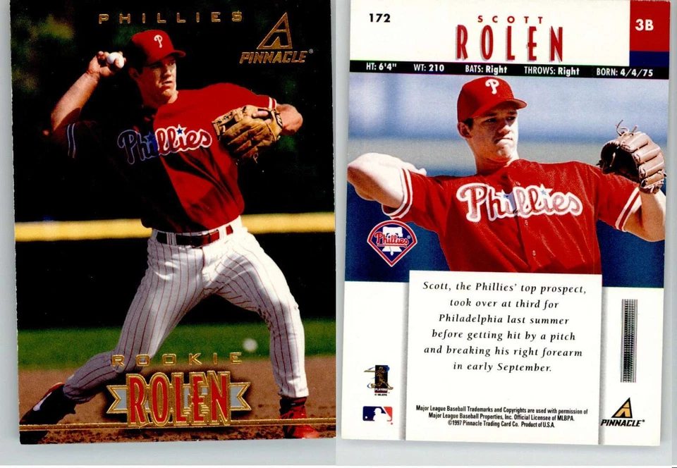 Scott Rolen 1997 New Pinnacle #172 Phillies - Image 1 of 1