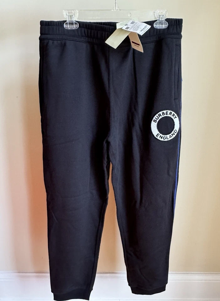 Pantalones deportivos Burberry Rye para hombre talla grande negros/azules Foto 1 de 4
