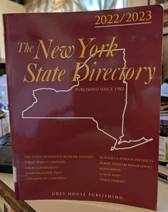 New York State Directory 2022/2023 Softcover Grey House Govt Guide VG+ - Picture 1 of 2