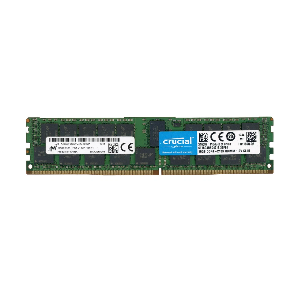 Server RAM Model Crucial CT16G4RFD4213.36FB1 16GB DDR4 2133MHz ECC Reg - Image 1 of 1