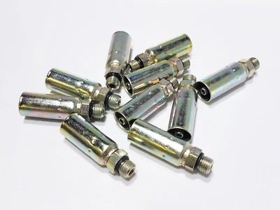 10 W/HEAD 04U-P04 1/4" Hose ID x 1/4" Male Straight Thread O Ring Rigid Fitting - Image 1 of 4