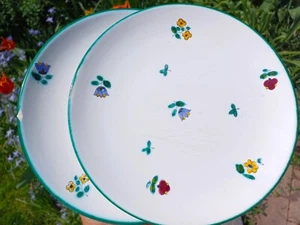 2 Kuchen- Dessert- Teller, Dm . 20 cm " Gmundner Keramik- Streublumen " - Bild 1 von 11