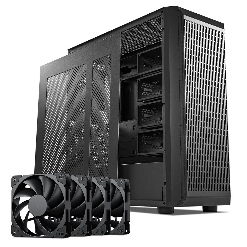 DARKROCK Classico Storage Master Case ATX Computer Case Mid Tower w/ 4x120mm Fan - Image 1 of 4