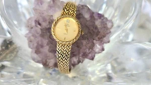 Vintage Jules Jurgensen Diamond Gold Tone Petite Quartz Women's Watch - Picture 1 of 8