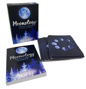 MOONOLOGY ORACLE CARDS,BY YASMIN BOLAND, 44 CARD DECK & GUIDEBOOK, MIB - Picture 1 of 4