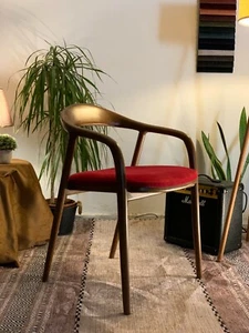 Wooden Dining Ottoman Chair - Handmade Furniture with Color Options - Picture 1 of 7