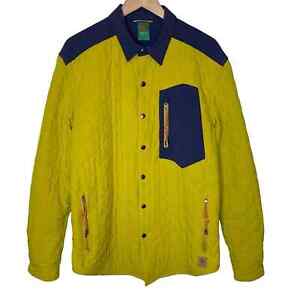 Without Walls Quilted Colorblock Jacket Gorpcore Mustard Yellow Navy size Medium