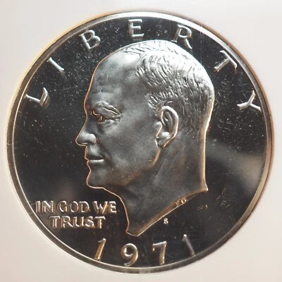 1971 *S* EISENHOWER SILVER DOLLAR *NGC PF68 CAMEO  * FREE SHIPPING  G1113 - Image 1 of 4