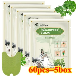 60pcs Knee Plaster Sticker Wormwood Extract Knee Pain Joint Ache Relief Patches - Picture 1 of 14