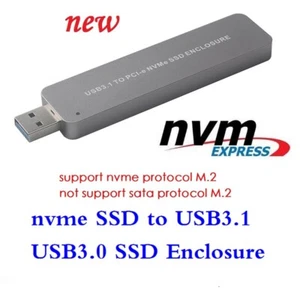 ngff m.2 NVMe SSD to USB3.0 USB3.1 External Hard Disk Drive Enclosure Case Box - Picture 1 of 10