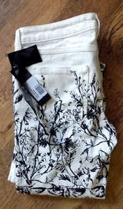 Pantalones de mezclilla DIESEL negros dorados estampados florales para mujer talla 28 - Imagen 1 de 7
